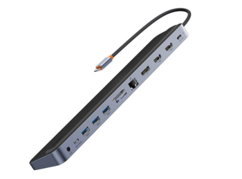 Baseus EliteJoy Gen2 Hub 12in1 USB-C / 2xHDMI / 3xUSB 3.0 / PD / DP / SD/ TF / RJ45 / 3.5mm (WKSX030213)