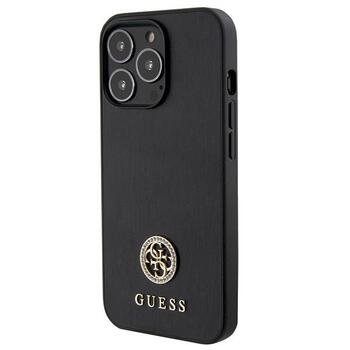 Guess GUHCP13LPS4DGPK Hardcase Strass Metal Logo Aizsargapvalks priekš iPhone 13 Pro 6.1
