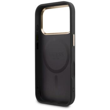 Guess Perforated 4G MagSafe Aizsargapvalks priekš iPhone 17 Pro Max / melns (GUHMP17X5PG4SRGK)