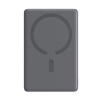 Joyroom JR-PBM08 Power Bank Magnetic Wireless Charging MagSafe Зарядная батарея 20W C+Lightning PD 20W 5000mAh с кабелем Type-C - Type-C / серый (JR-PBM08-GRY)
