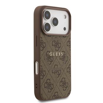 Guess PU Leather 4G Colored Ring MagSafe Case Защитный чехол для iPhone 17 Pro / коричневый (GUHMP17LG4GFRW)