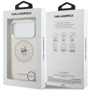 Case Karl Lagerfeld Point & Choupette Sketch MagSafe Защитный чехол для iPhone 17 Pro Max / розовый (KLHMP17X6PCCPRP)