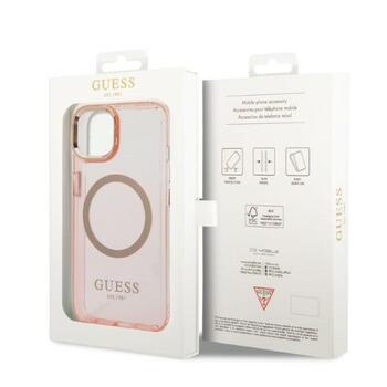 Guess GUHMP14MHTCMP Hardcase Gold Outline Translucent MagS Защитный чехол для iPhone 14 Plus/15 Plus 6.7
