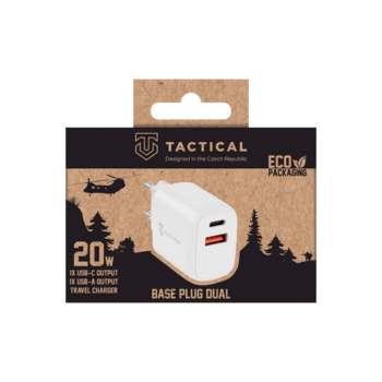 Tactical Base Plug Dual 20W Сетевое зарядное устройство 20W / белый (TA-57983107235)