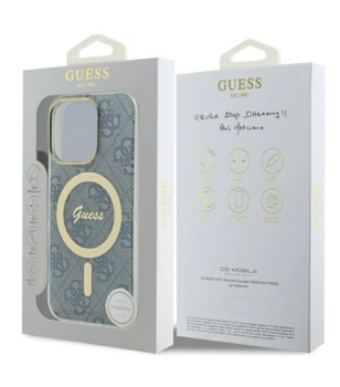 Guess IML 4G MagSafe Защитный Чехол для Apple iPhone 16 Pro (GUHMP16LH4STB)