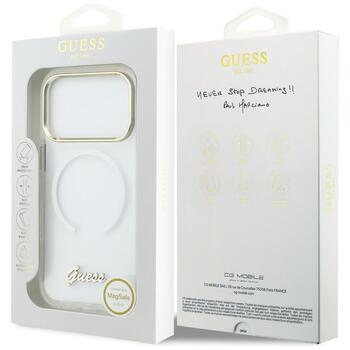 Guess IML Gradient Script Metal MagSafe Защитный чехол для iPhone 17 Pro Max / чёрный (GUHMP17X5HTGMCSH)
