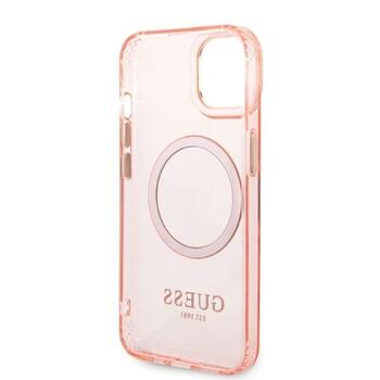 Guess GUHMP14SHTCMP Hardcase Gold Outline Translucent MagSafe Защитный чехол для iPhone 14 / 15 6.1