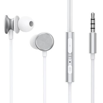 Joyroom JR-EW03 Earphone Wired, In-Ear Headphones Беспроводные наушники с пультом и микрофоном 3.5mm Jack / серебристый (JR-EW03-SLV)