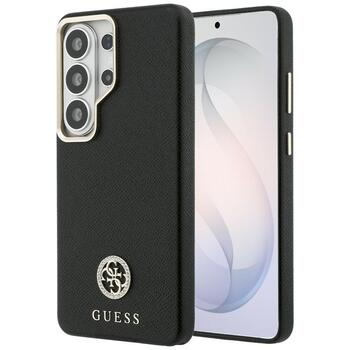Guess Rhinestone Round Logo MagSafe Защитный чехол для Samsung Galaxy S26 Ultra / чёрный (GUHMS26LPGCRMDEK)