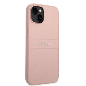 Guess PU Leather Saffiano Case Защитный чехол для iPhone 14 Plus / розовый (GUHCP14MPSASBPI)