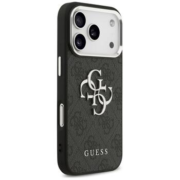 Guess 4G Big 4G Classic Logo Case Aizsargapvalks priekš iPhone 17 Pro Max / black silver (GUHCP17XP4G4SMCK)