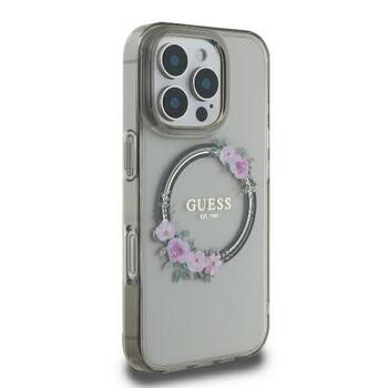 Guess IML Flowers Wreath MagSafe Case Защитный Чехол для Apple iPhone 16 Pro Max (GUHMP16PMLHFWFCK)
