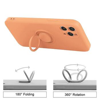 Mocco Pastel Ring Silicone Back Case Aizmugurējais Silikona Apvalks Priekš Apple iPhone 12 Max Oranžs (MO-RIN-AP-IP-12PMAX-OR)
