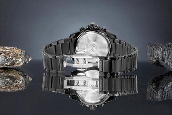 Giewont Мужские часы Chronograph Sapphire GW3970-B1 / чёрный титан (GW3970-B1)