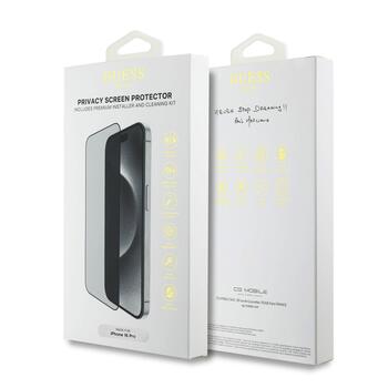 Guess Screen Protector 2.5D PRIVACY for iPhone 16 Pro / чёрный (GUTGP16LBOKGCIP)