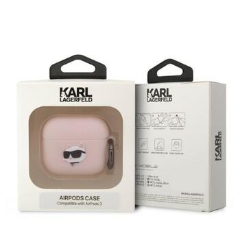 Karl Lagerfeld KLA3RUNCHP Silicone Choupette Head 3D Защитный чехол для AirPods 3 / розовый (KLA3RUNCHP)