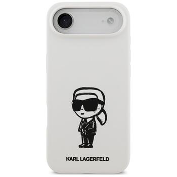 Case Karl Lagerfeld Silicone Karl Sketch & Logo MagSafe Aizsargapvalks priekš iPhone Air / balts (KLHMP17MSKIGROH)