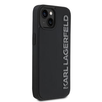 Karl Lagerfeld 3D Rubber Glitter Logo Case Защитный чехол для iPhone 14 / чёрный (KLHCP14SRBKGVCK)
