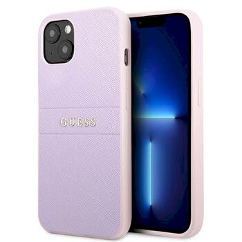 Guess GUHCP13SPSASBPU Saffiano Hot Stamp & Metal Logo Защитный чехол для iPhone 13 mini 5,4