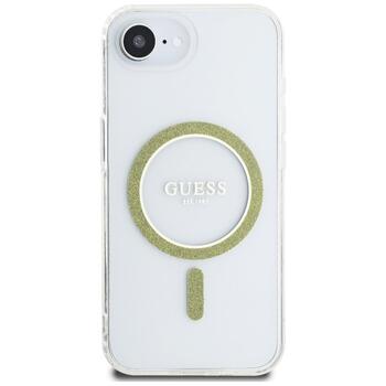 Case Guess IML Glitter Circle MagSafe Защитный чехол для iPhone 16e/17e / прозрачный (GUHMPSE4HFGERET)