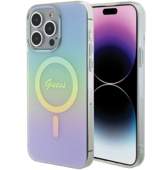 Guess IML MagSafe Iridescent Case Защитный Чехол для Apple iPhone 15 Pro (GUHMP15LHITSQ)