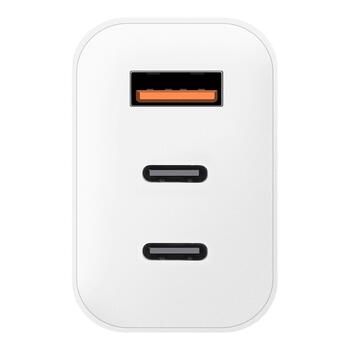 OBAL:ME GaN Wall Charger Зарядное устройство USB-A + 2x USB-C 65W / белый (OM65W2CA)