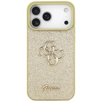 Guess Fixed Glitter Big 4G case Aizsargapvalks priekš iPhone 17 Pro Max / zelta (GUHCP17XHG4SGD)