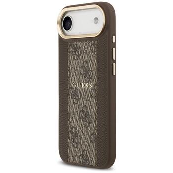 Guess 4G Stripe MagSafe Защитный чехол для iPhone 17 Air / коричневый (GUHMP17MPG4SEMCW)