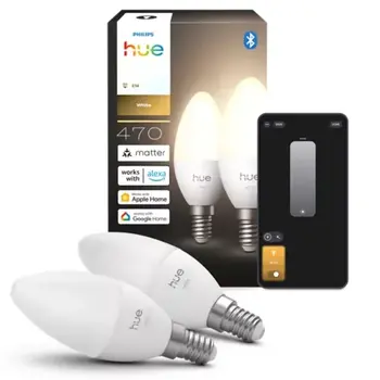Philips Hue E14 Gaismas spuldze balta gaisma 2700 K B39 svece 2 gab. (929004295902)