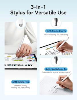 Joyroom JR-BP561 Tablet acc. Passive Magnetic Capacitive Stylus Pen 3-in-1 для сенсорного экрана / чёрный (JR-BP561-BLK)