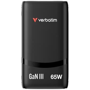 Verbatim Fold n Go Сетевой зарядное устройство USB-C / 65W / черный (32354)