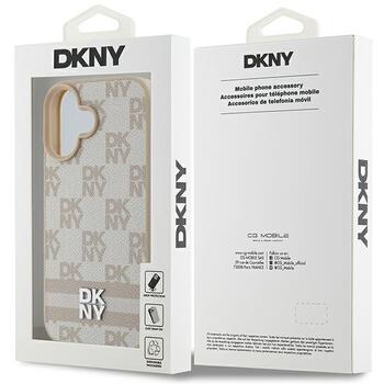 DKNY Checkered Pattern & Printed Stripes Aizsargapvalks Priekš Apple iPhone 16 (DKHCP16SPCPTSSP)