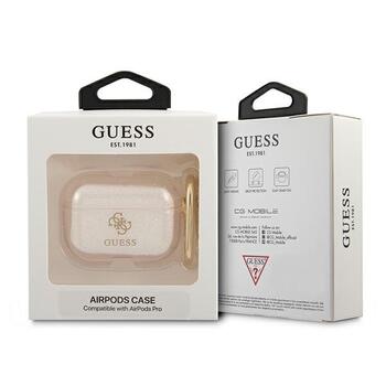 Guess GUAPUCG4GD AirPods Pro cover Защитный чехол для AirPods Pro Glitter Collection / золотой (GUAPUCG4GD)