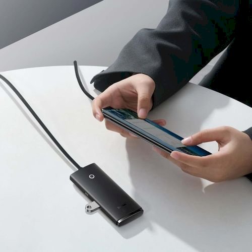Baseus WKQX030101 HUB Lite Series Adapteris USB-A uz 4xUSB-A 3.0 5Gb/s (WKQX030101)