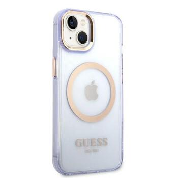 Guess GUHMP14SHTCMU Hardcase Gold Outline Translucent MagS Защитный чехол для iPhone 14 / 15 6.1