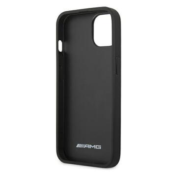 AMG AMHCP13SGSEBK Back Case Кожанный Чехол для телефона Apple iPhone 13 Mini Черный (AMHCP13SGSEBK)