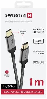 Swissten HDMI uz HDMI 4K Vads 1m (75501101)