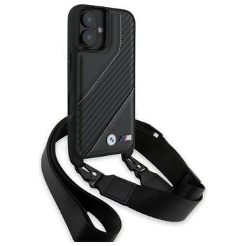 BMW M Edition Carbon Stripe & Strap Aizsargapvalks priekš Apple iPhone 16 Plus (BMHCP16M23PSCCK)