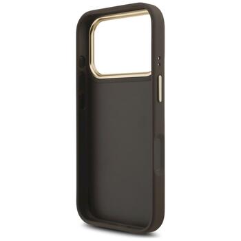 Guess 4G Big 4G Classic Logo Big Strap Metal Buttons Case for iPhone 17 Pro Brūns (GUHCP17LP4G4BCSW)