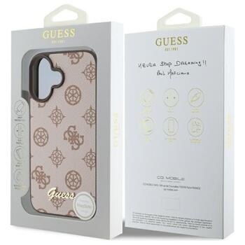 Guess GUHMP16SPGPYSW Peony Script MagSafe Защитный чехол для iPhone 16 6.1