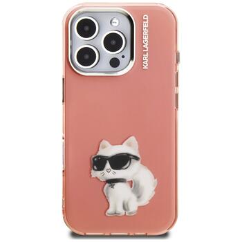 Karl Lagerfeld IML Aquarelle Choupette & Logo Защитный чехол для iPhone 16 Pro / розовый (KLHCP16LHMCHAQP)
