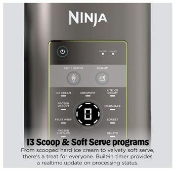 Ninja Creami Scoop & Swirl 13-in-1 Saldējuma un ledus dzērienu pagatavošanas ierīce (NC702EU)