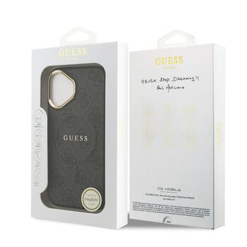 Guess PU Leather 4G Gold Frame MagSafe Case Чехол для Apple iPhone 17 (GUHMP17SP4MSEGCK)