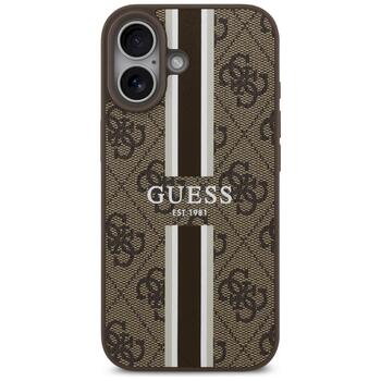 Guess 4G Printed Stripes MagSafe Case Aizsargapvalks priekš iPhone 17 / brūns (GUHMP17SP4RPSW)
