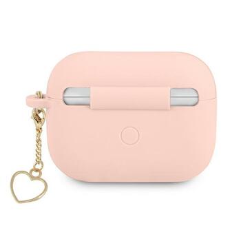 Guess GUAPLSCHSP AirPods Pro cover Чехол для наушников Silicone Charm Heart Collection / розовый (GUAPLSCHSP)