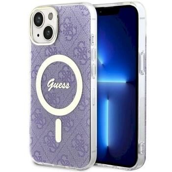 Guess GUHMP14SH4STU Hardcase 4G MagSafe Aizsargapvalks priekš iPhone 14 / 15 / 13 6.1