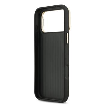 Guess PU Grained 4G Logo Stand Camera Frame Case Защитный чехол для iPhone 17 Pro Max / чёрный (GUHCP17XPCS4GSK)