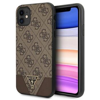 Guess GUHCN61PU4GHBR Hardcase 4G Triangle Collection Aizsargapvalks priekš iPhone 11 6,1