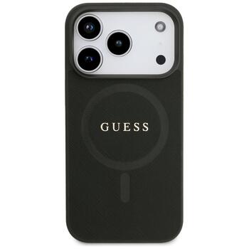 Guess Saffiano Classic Logo MagSafe Защитный чехол для iPhone 17 Pro / чёрный (GUHMP17LPSAHMCK)