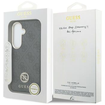 Guess 4G Rhinestone Round Logo MagSafe Aizsargapvalks priekš Samsung Galaxy S26 / melns (GUHMS26SP4GRMDEK)